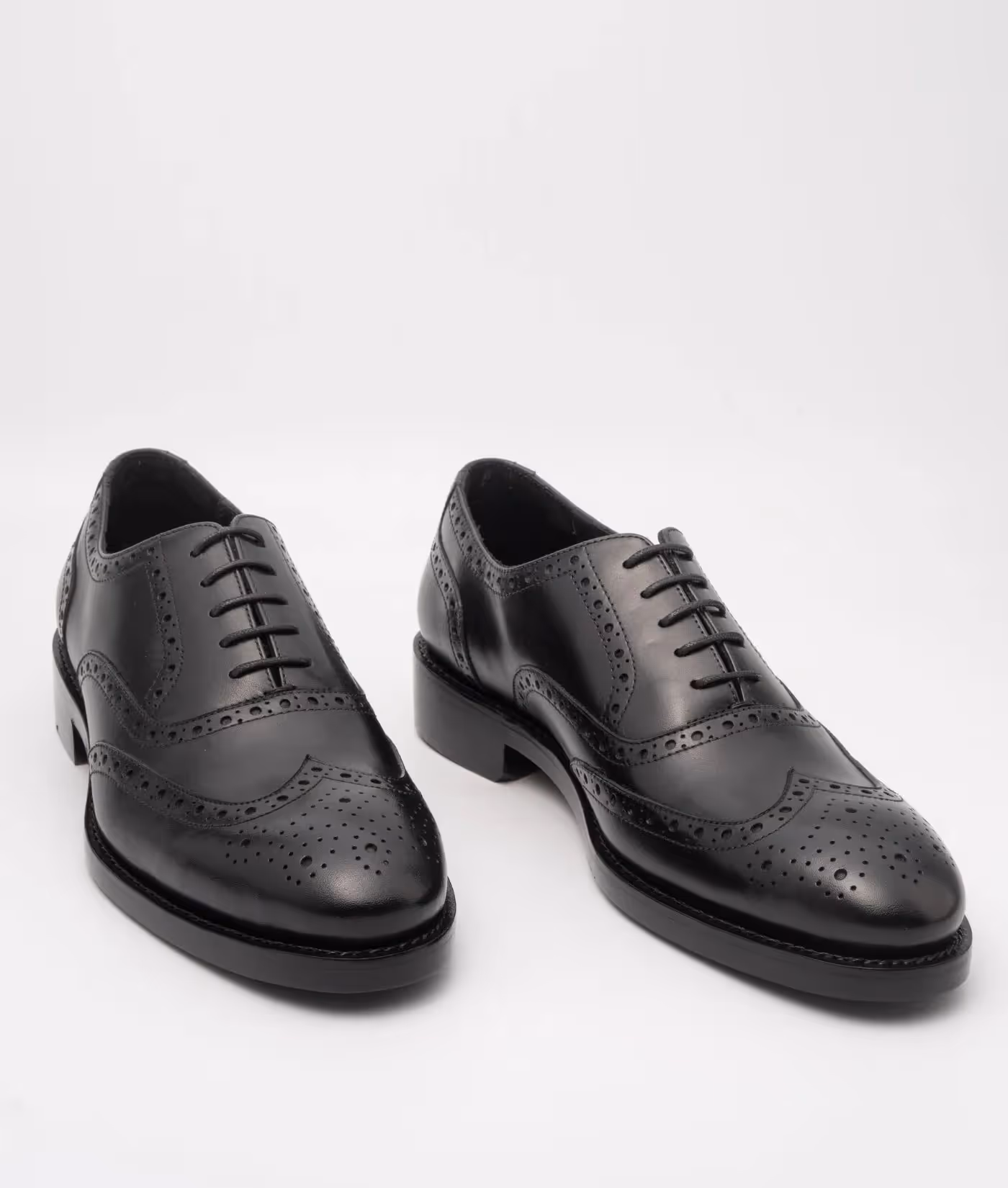 Classic Black Wingtip Oxfords image 1
