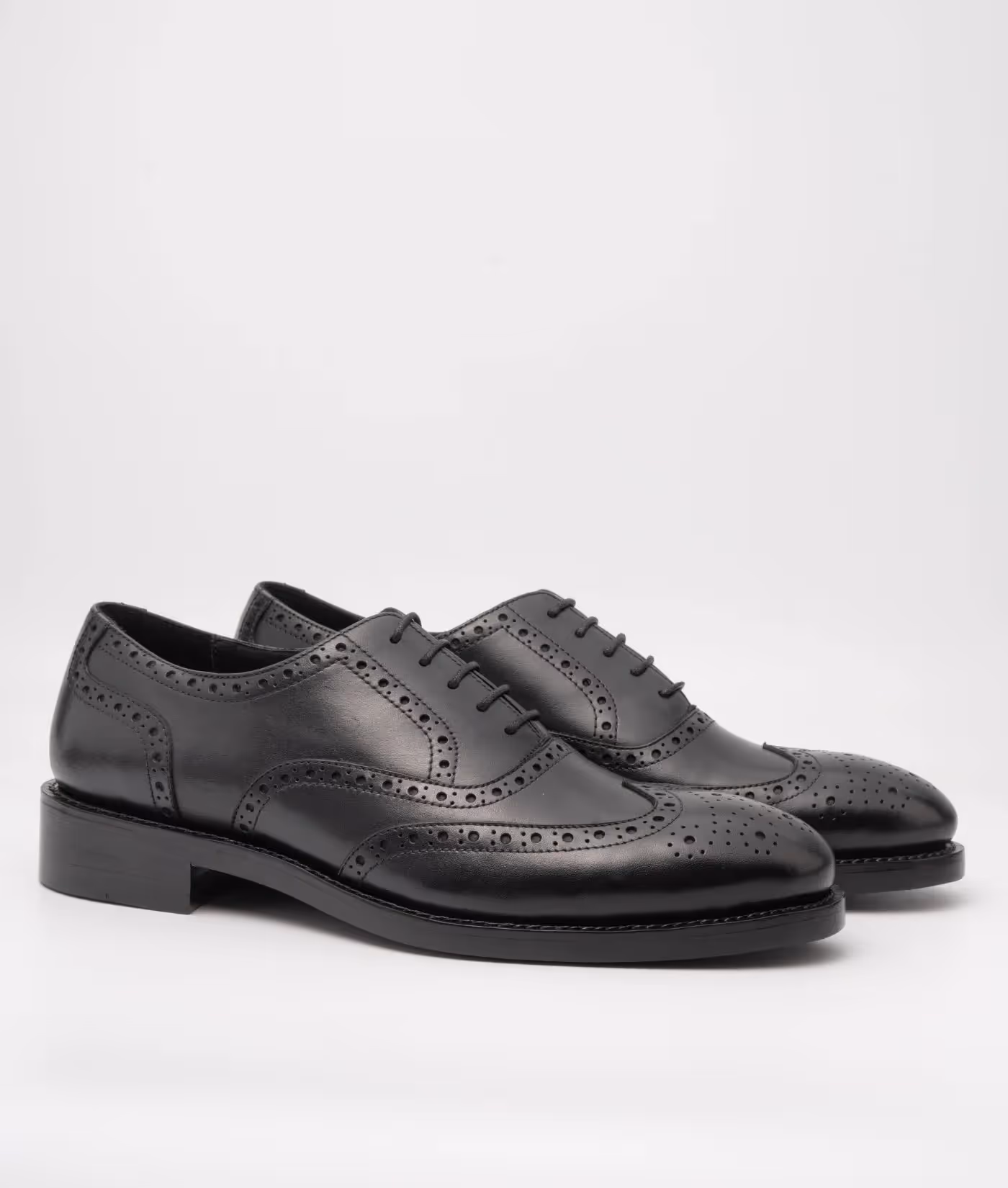 Classic Black Wingtip Oxfords  image 3