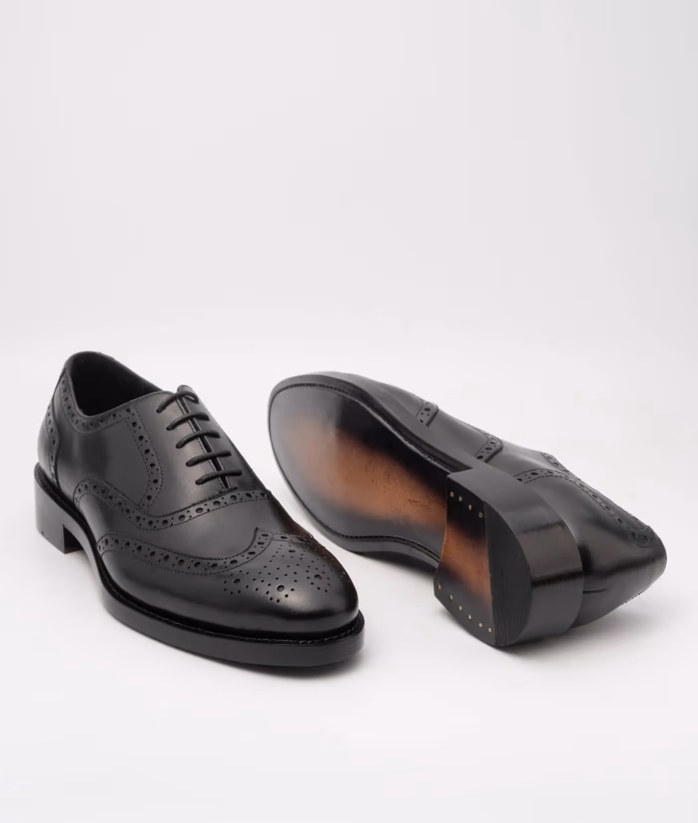 Classic Black Wingtip Oxfords  image 5