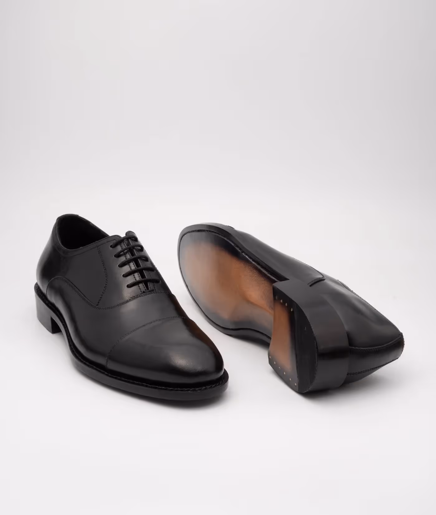 Classic Hand Welted Black Captoe Oxfords image 6
