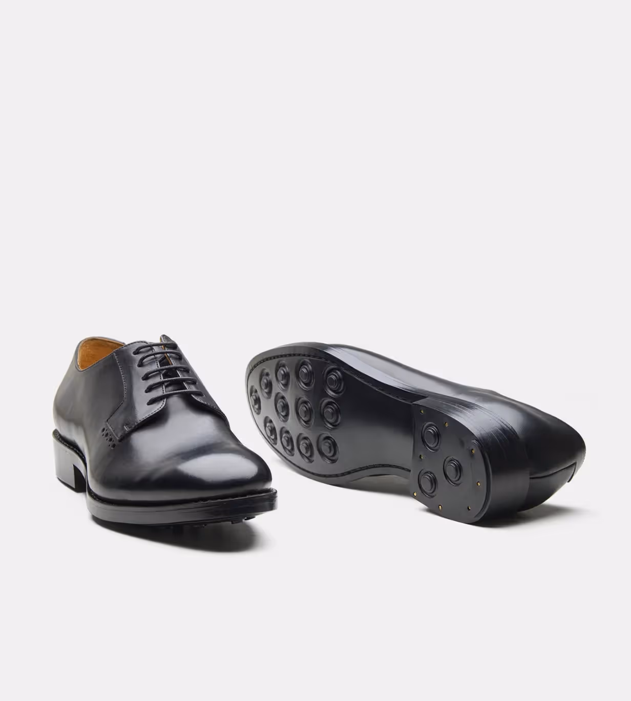 Classic Hand Welted Black Plain Toe Blucher image 2