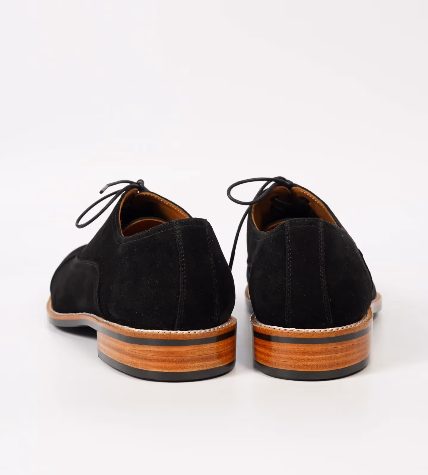 Classic Hand Welted Black Suede Captoe Oxfords image 6