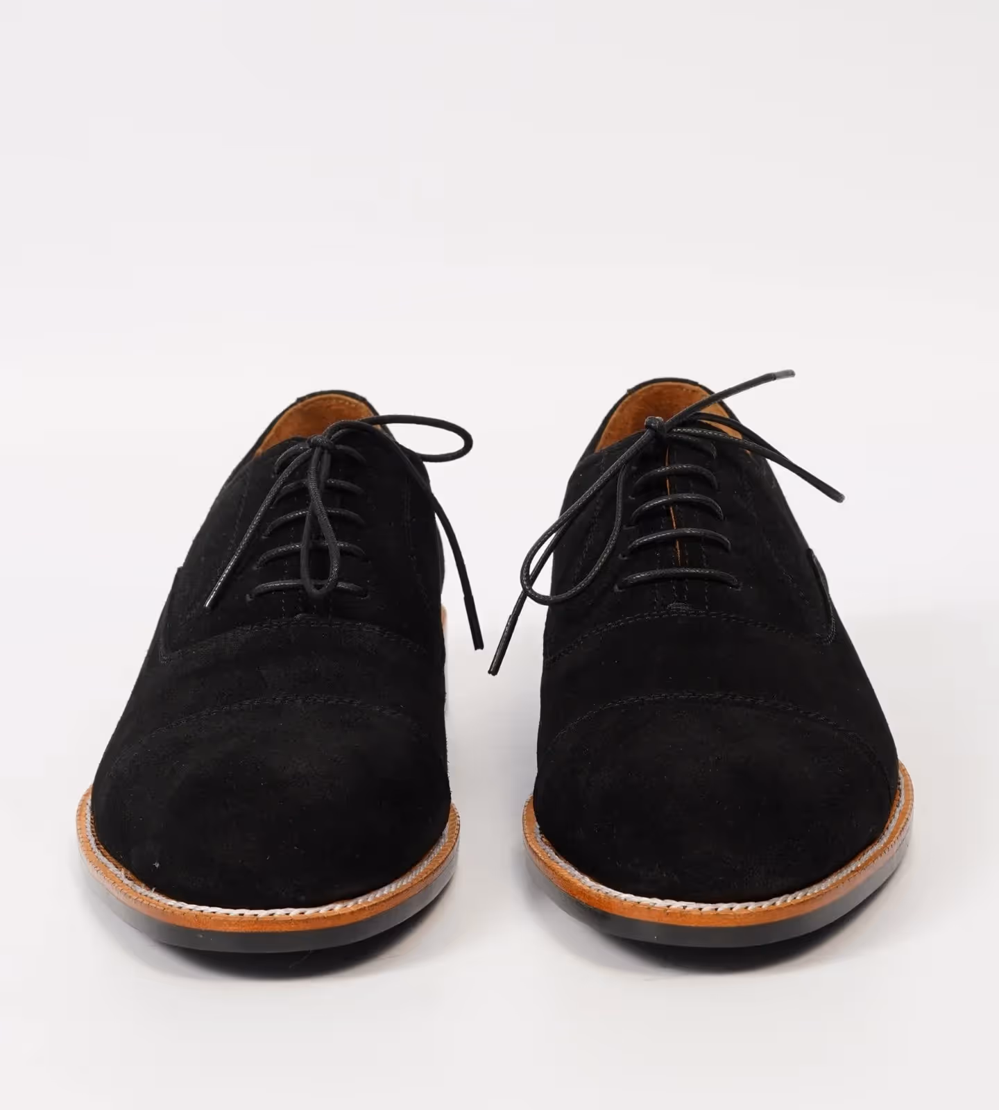 Classic Hand Welted Black Suede Captoe Oxfords image 7