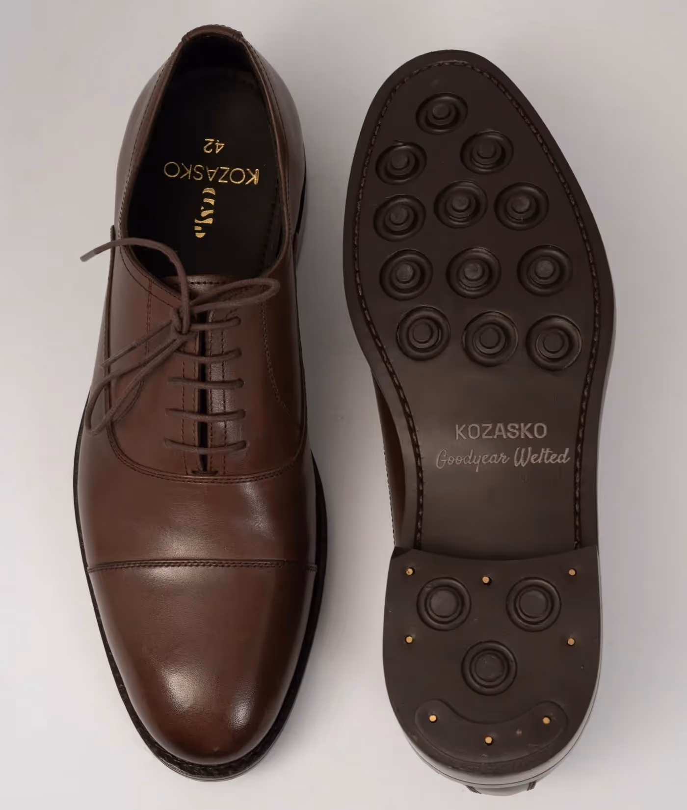 Classic Hand Welted Brown Captoe Oxford image 2