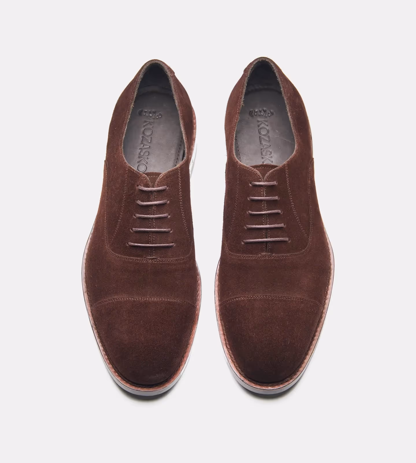 Classic Hand Welted Brown Suede Captoe Oxfords image 5