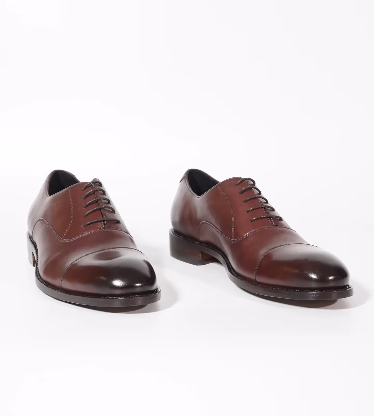 Classic Hand Welted Burgundy Captoe Oxfords image 1
