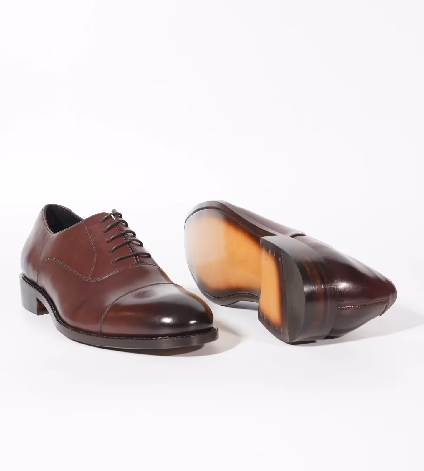 Classic Hand Welted Burgundy Captoe Oxfords  image 2