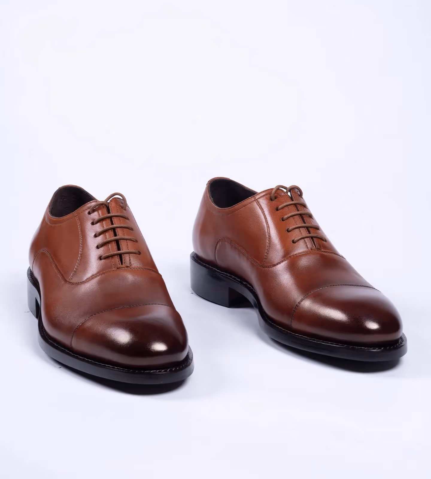 Classic Hand Welted Cognac Captoe Oxfords image 1