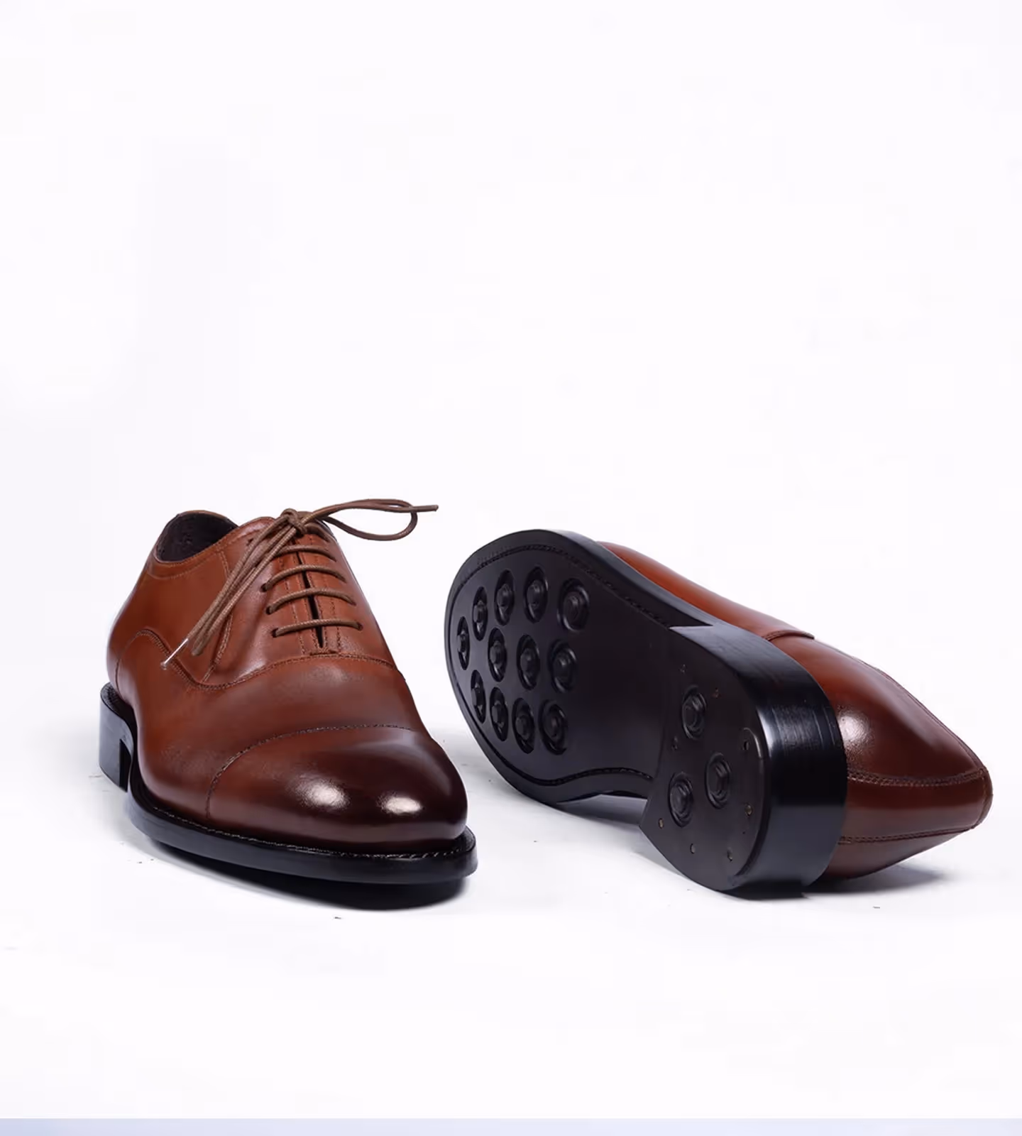 Classic Hand Welted Cognac Captoe Oxfords image 2