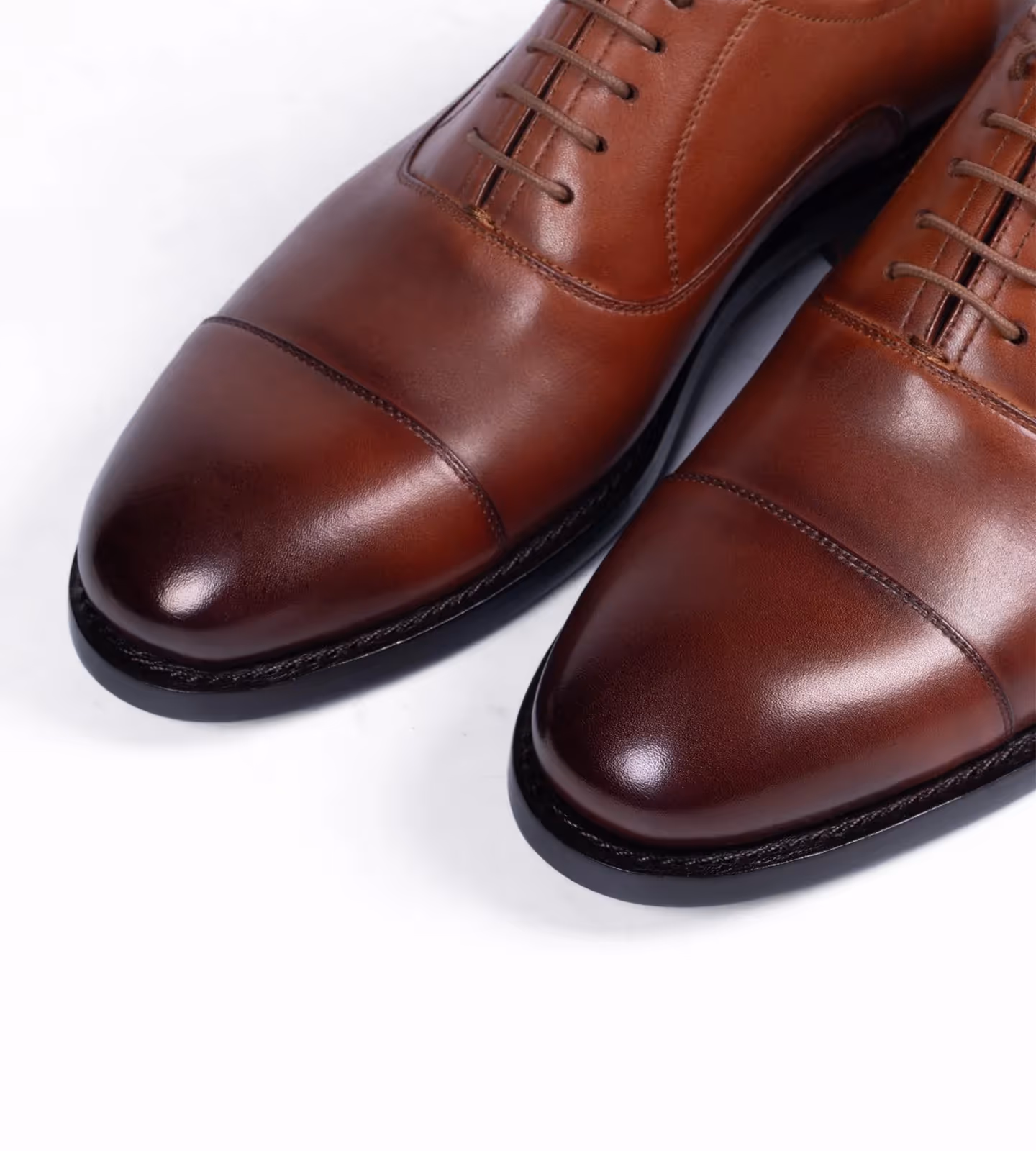 Classic Hand Welted Cognac Captoe Oxfords image 5