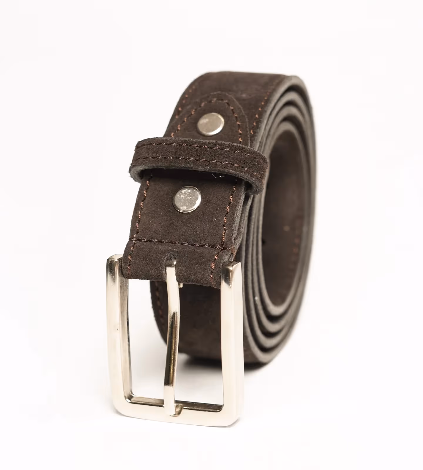 Groupo Mastrotto Brown Suede Leather Belt image 2