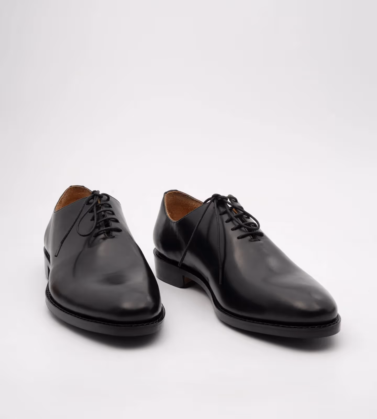Hand Welted Almond Toe Black Wholecut Oxfords image 1