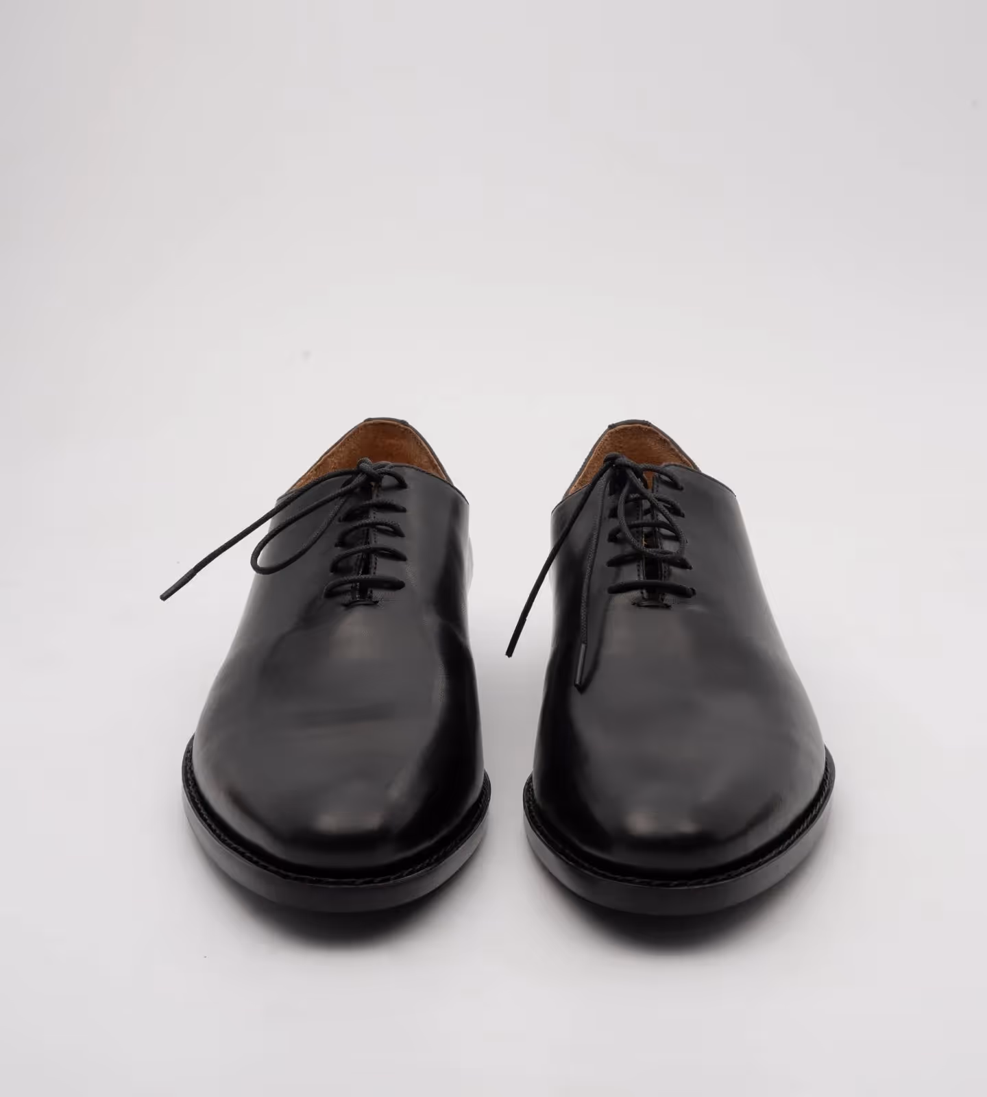 Hand Welted Almond Toe Black Wholecut Oxfords image 3