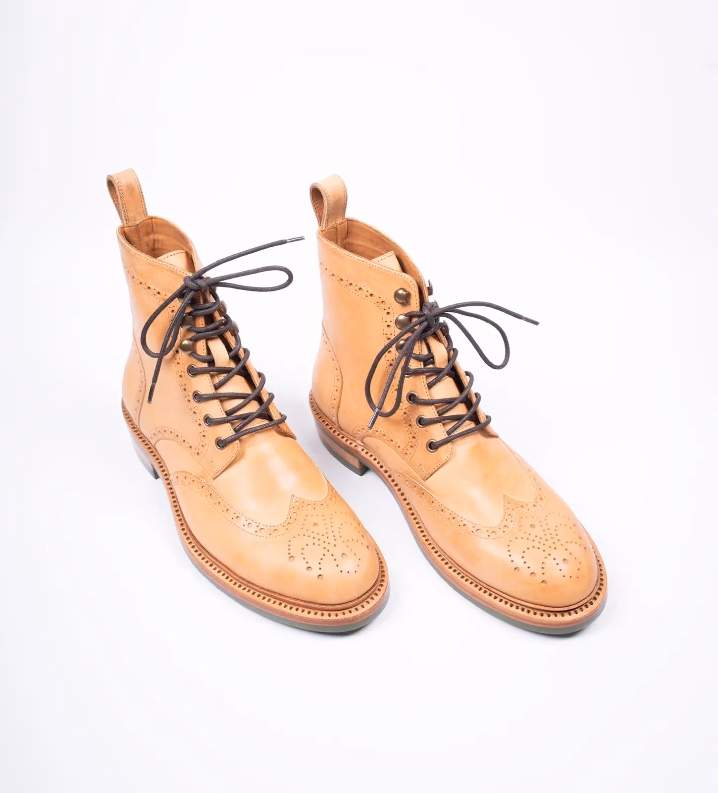 Hand-Welted Badalassi Wingtip Brogue Boot image 1