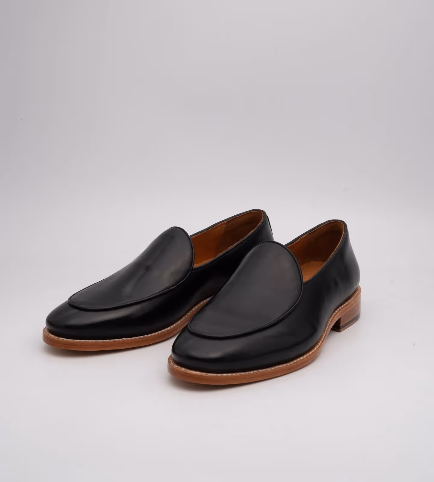 Hand-Welted Black Belgian Slip-Ons image 4