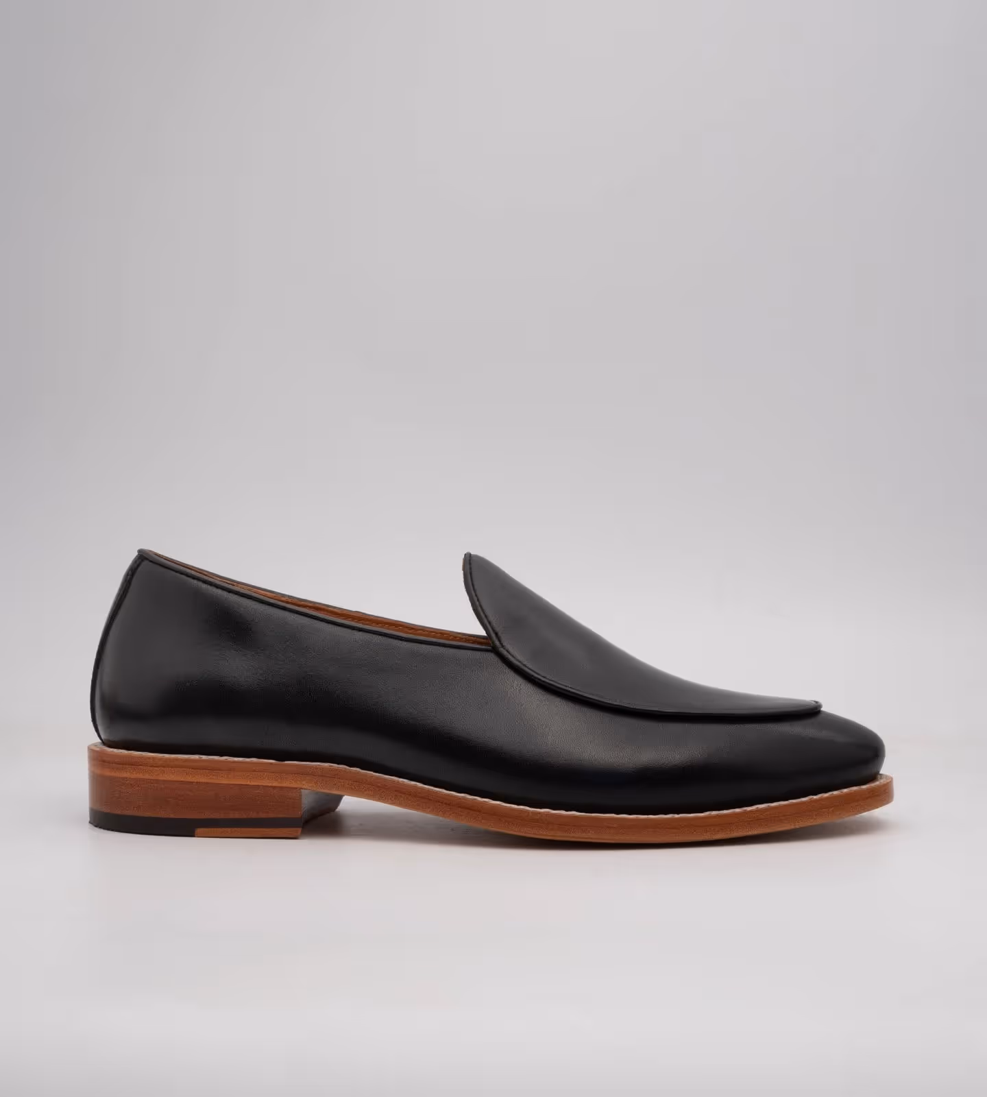 Hand-Welted Black Belgian Slip-Ons image 5