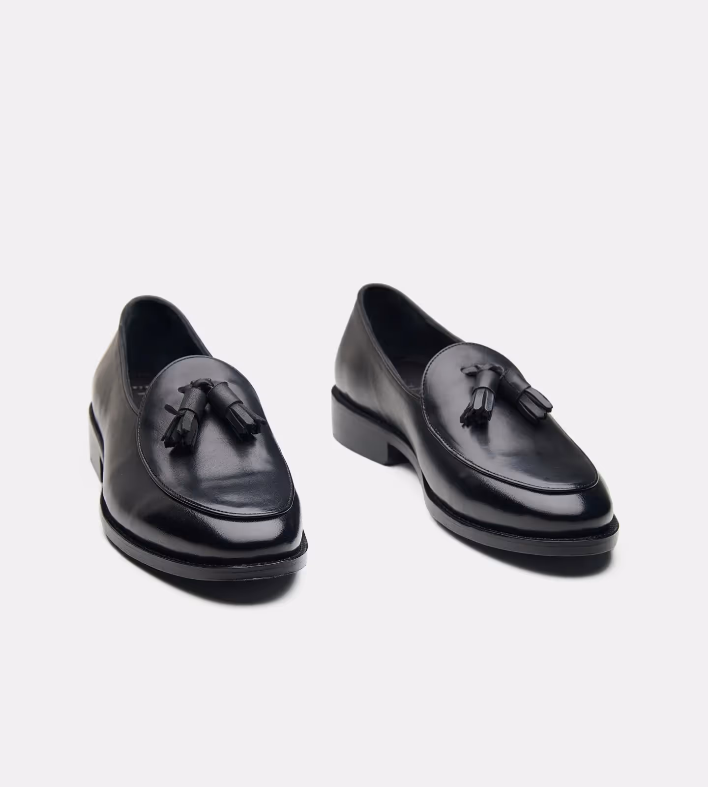 Hand Welted Black Belgian Tassel Loafer image 1