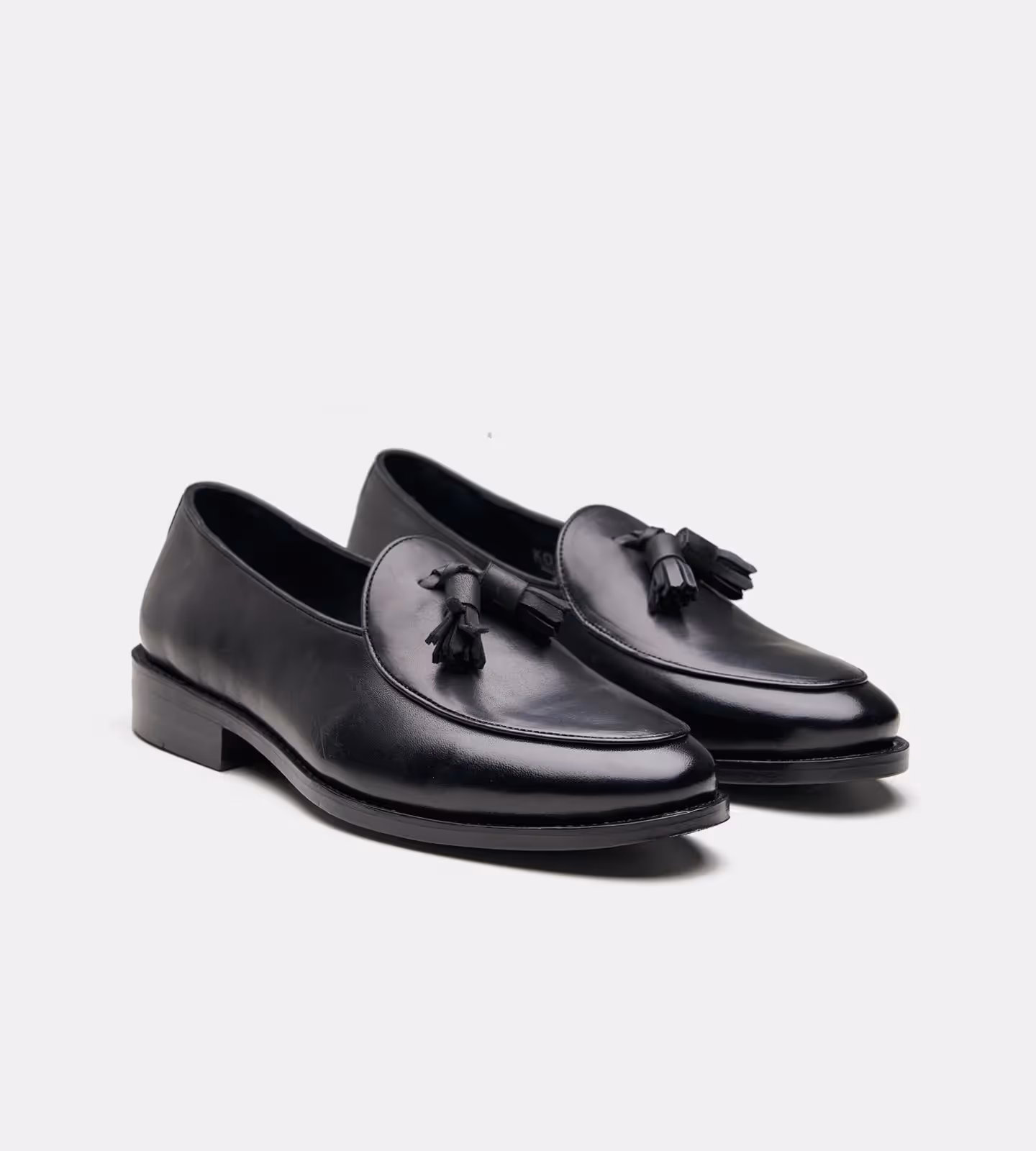 Hand Welted Black Belgian Tassel Loafer  image 2
