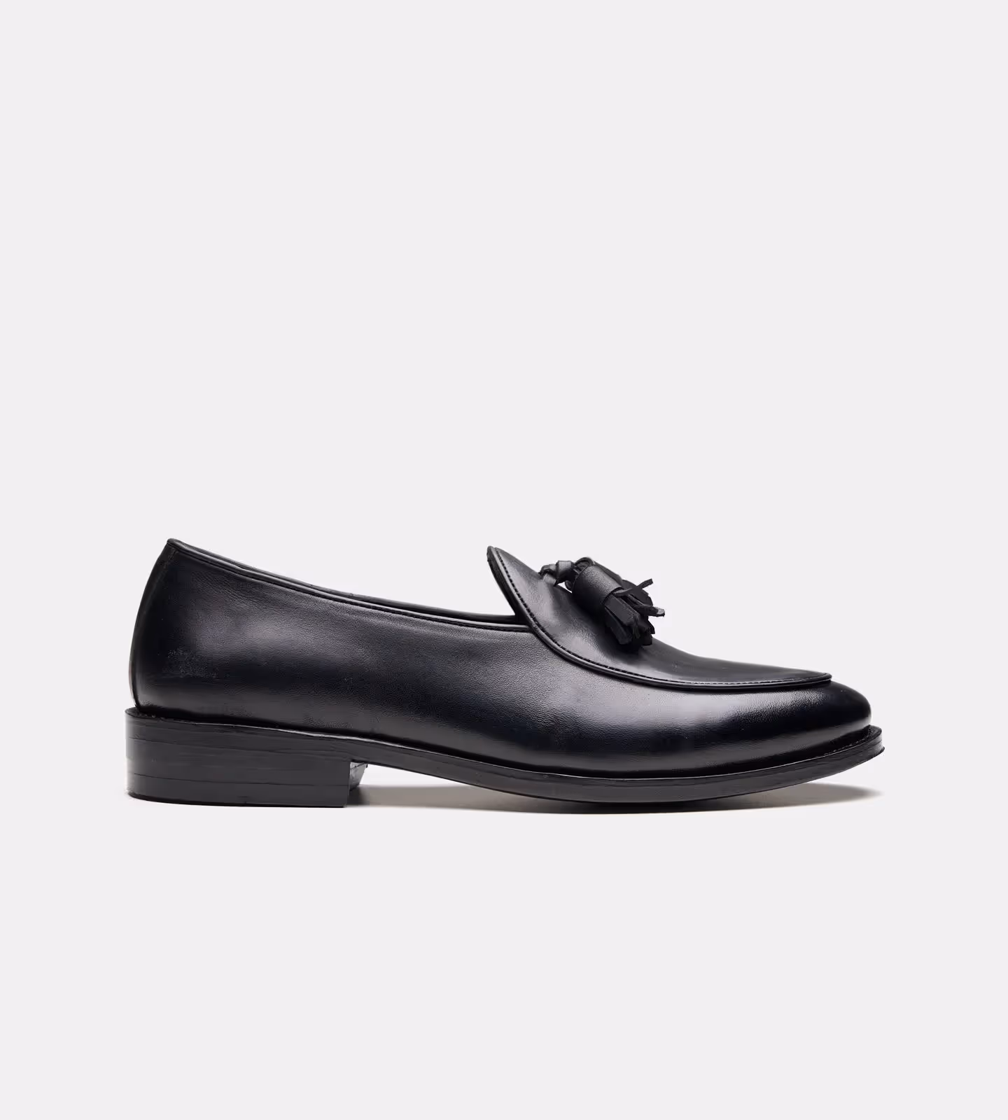 Hand Welted Black Belgian Tassel Loafer  image 4