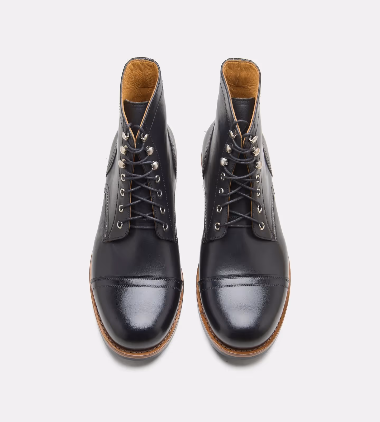 Hand Welted Black Captoe Work Boot  image 2