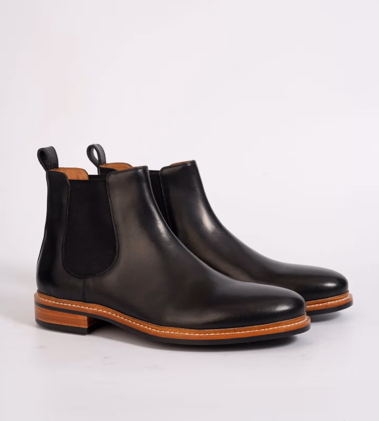 Hand Welted Black Chelsea Boot image 3
