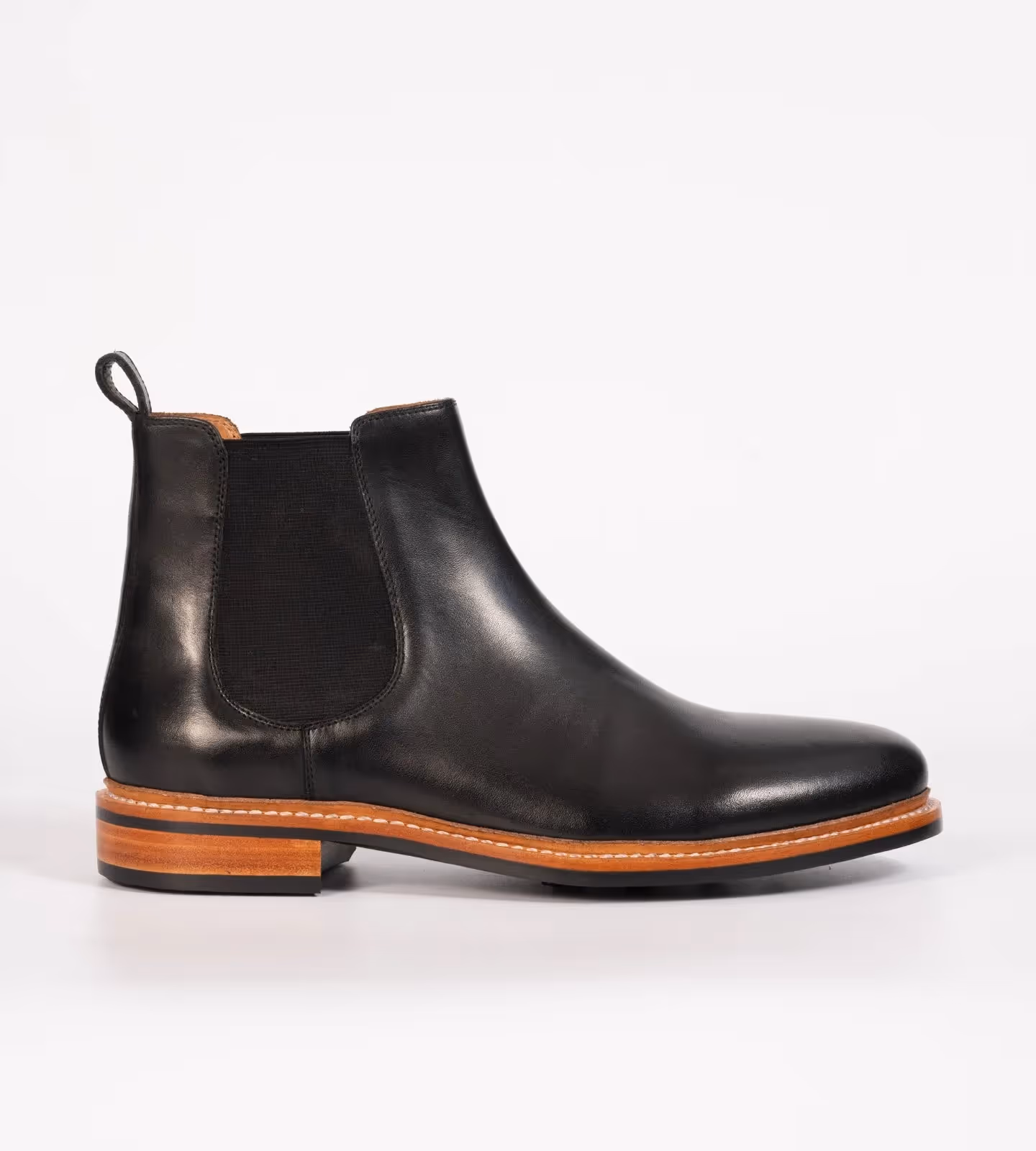 Hand Welted Black Chelsea Boot image 5