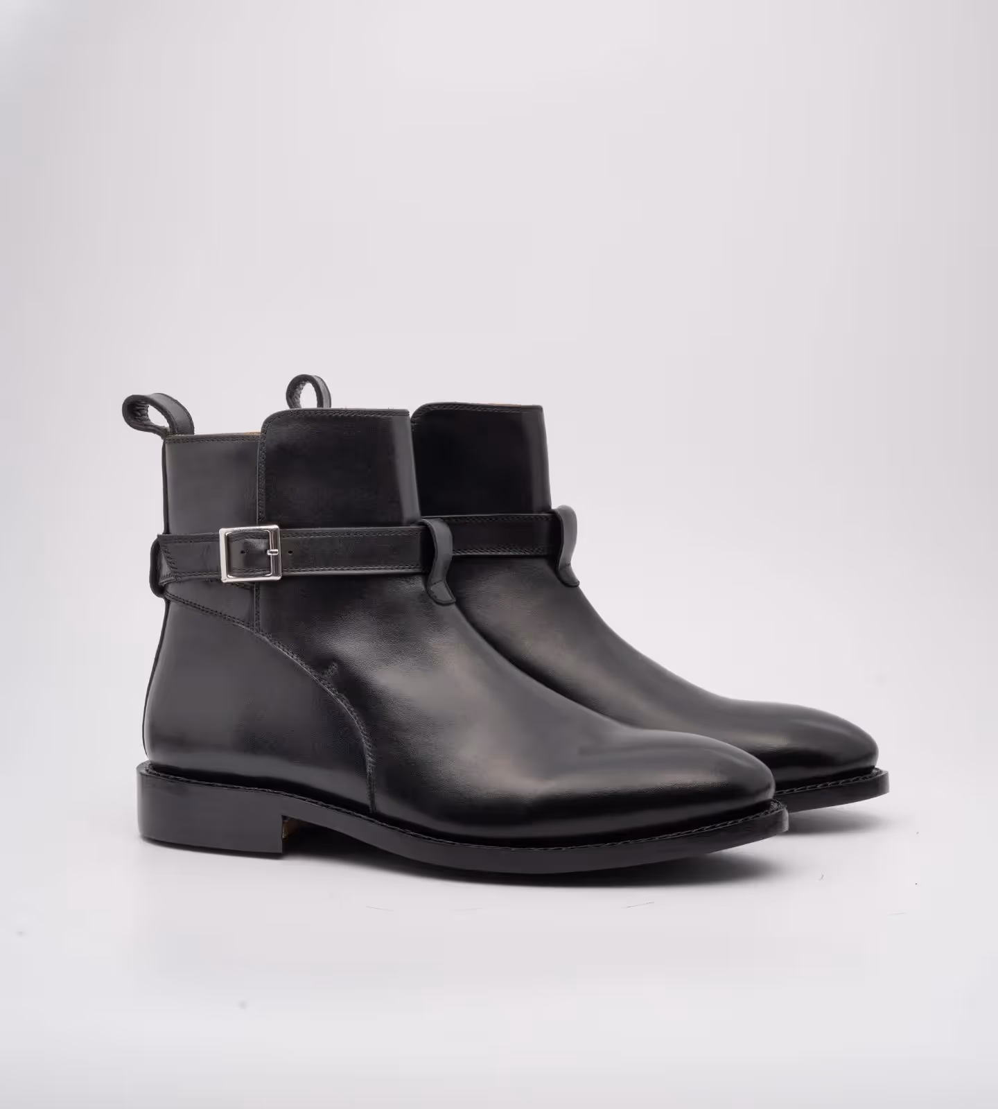 Hand Welted Black Full Grain Jodhpur Boot image 3