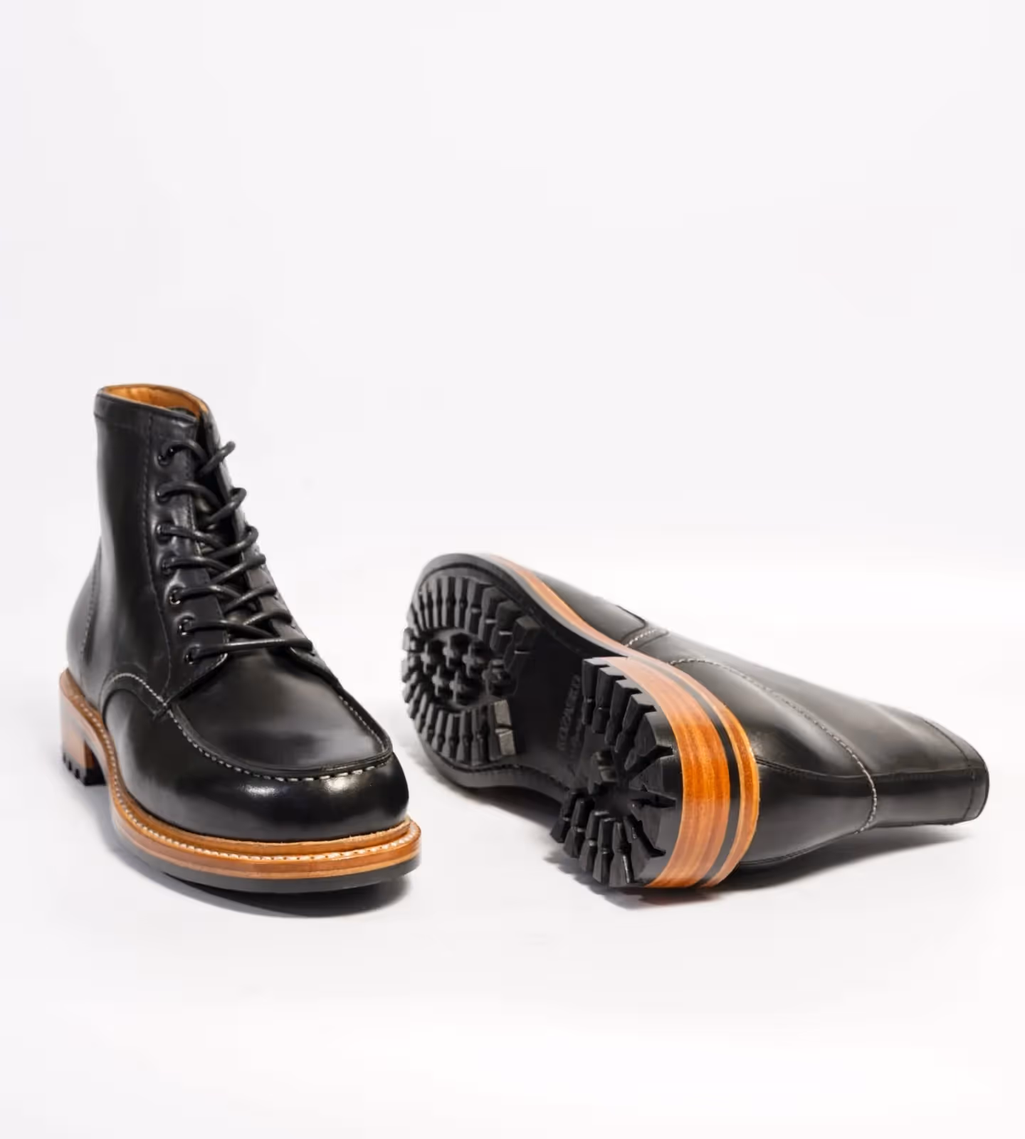 Hand Welted Black Full Grain Moctoe Boot image 3