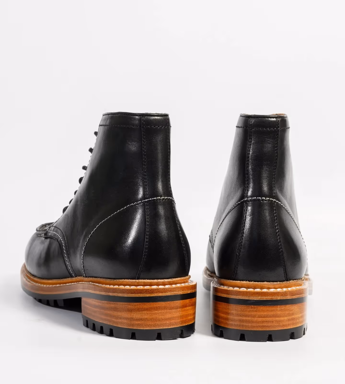 Hand Welted Black Full Grain Moctoe Boot image 4
