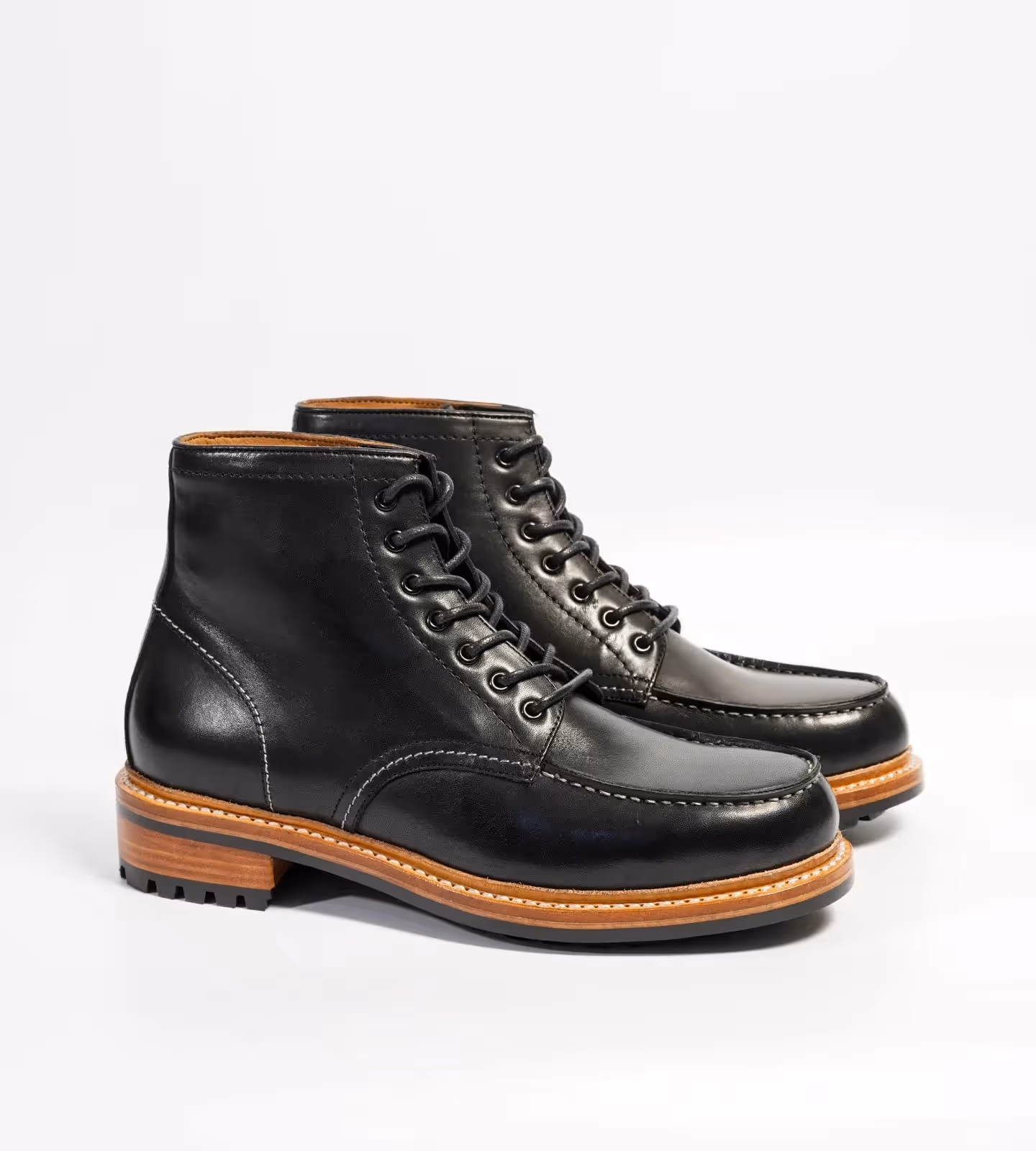 Hand Welted Black Full Grain Moctoe Boot image 5