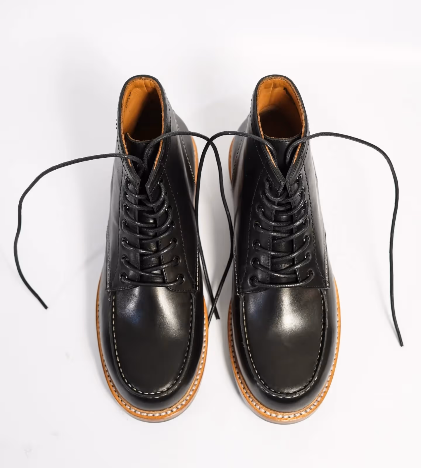 Hand Welted Black Full Grain Moctoe Boot image 6