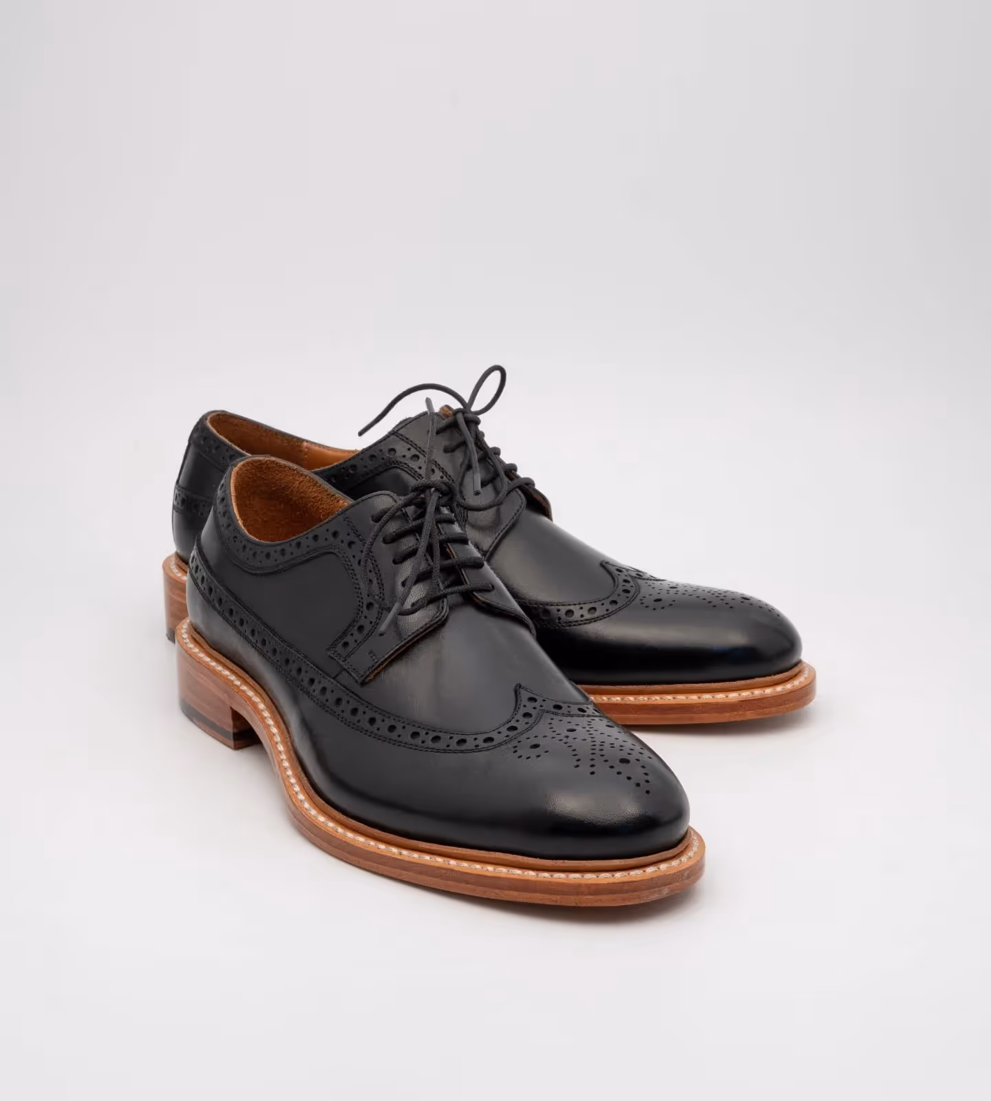 Hand Welted Black Longwing Blucher  image 4
