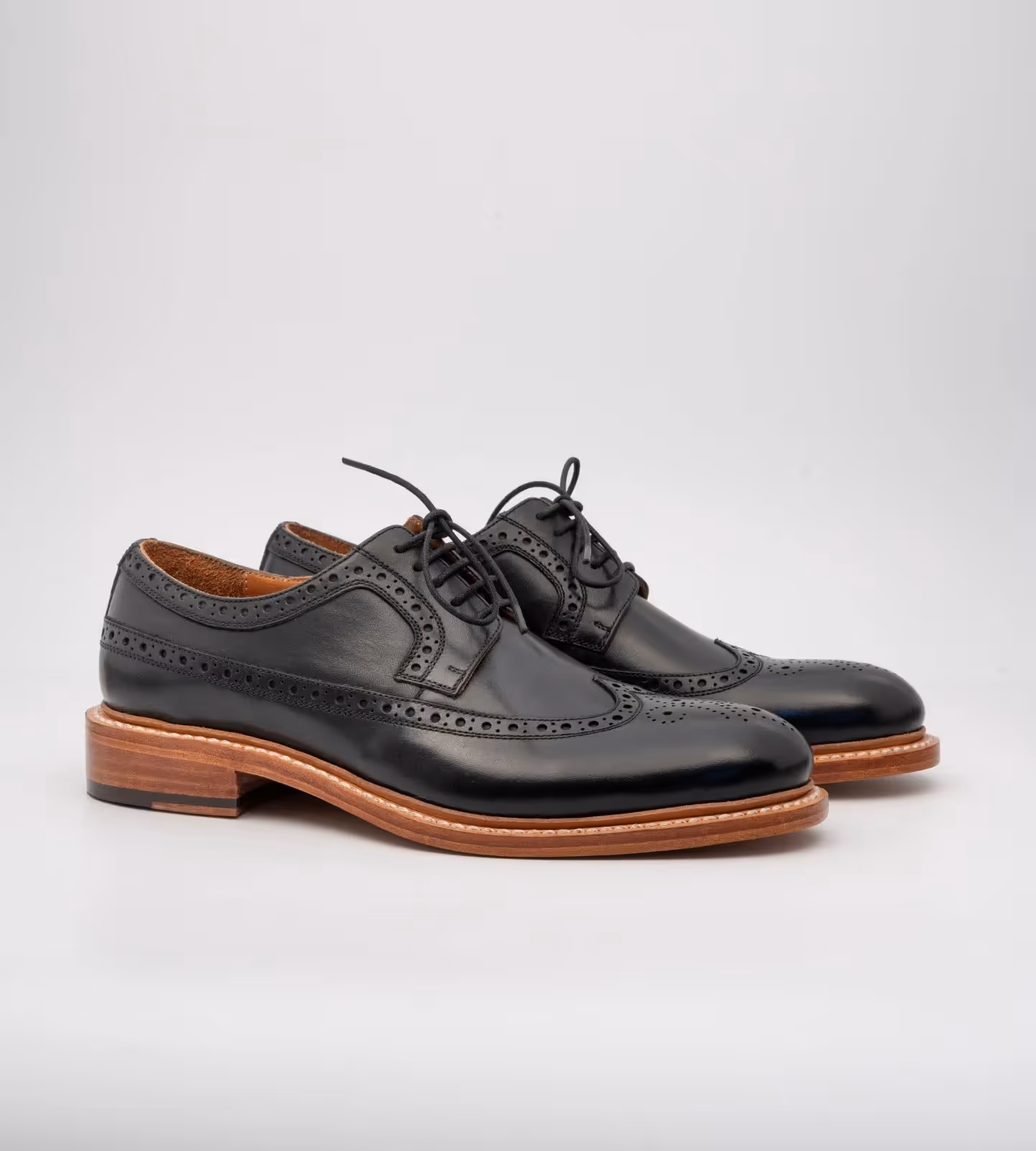 Hand Welted Black Longwing Blucher  image 5