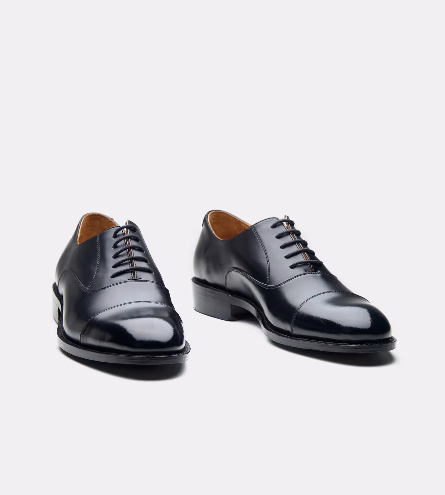 Hand Welted Black Michigan Full Grain Captoe Oxfords image 1