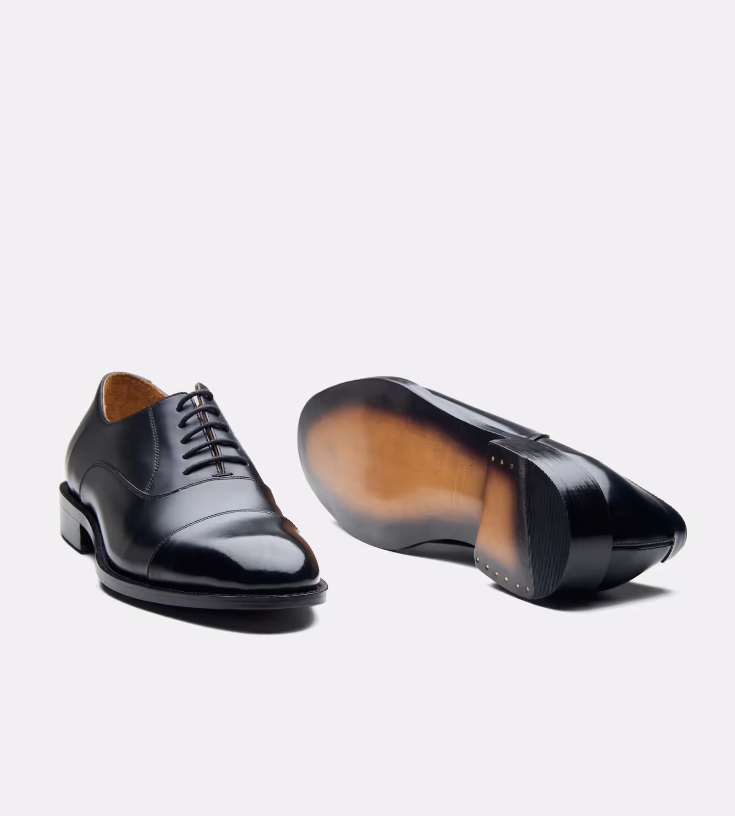 Hand Welted Black Michigan Full Grain Captoe Oxfords image 4