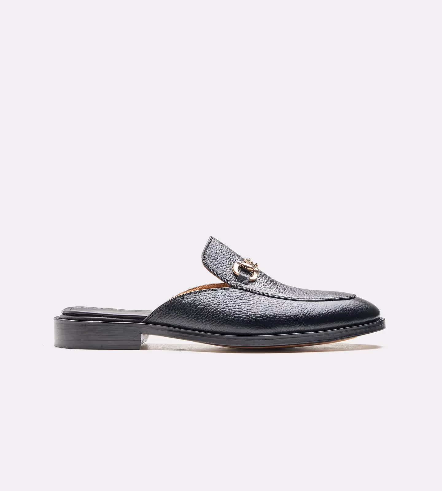Hand Welted Black Milled Horse-bit Mules image 4