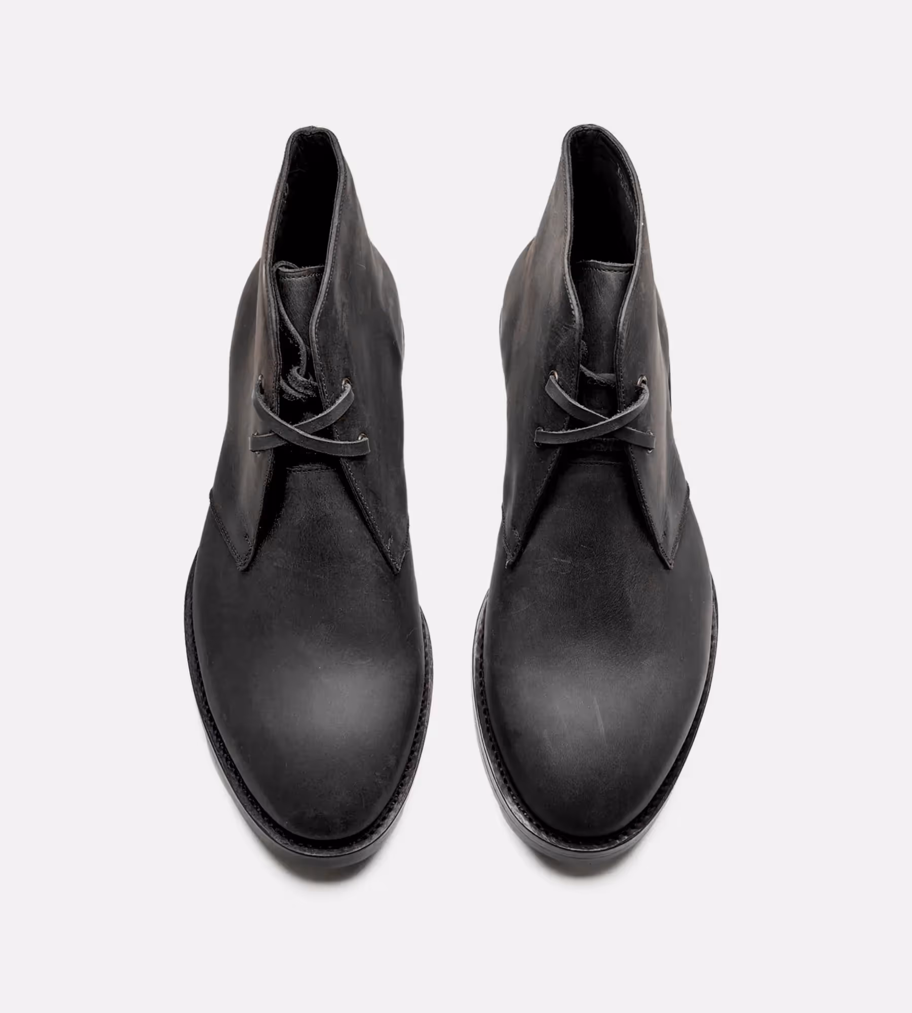 Hand-Welted Black Oiled Leather Chukka Boot image 4