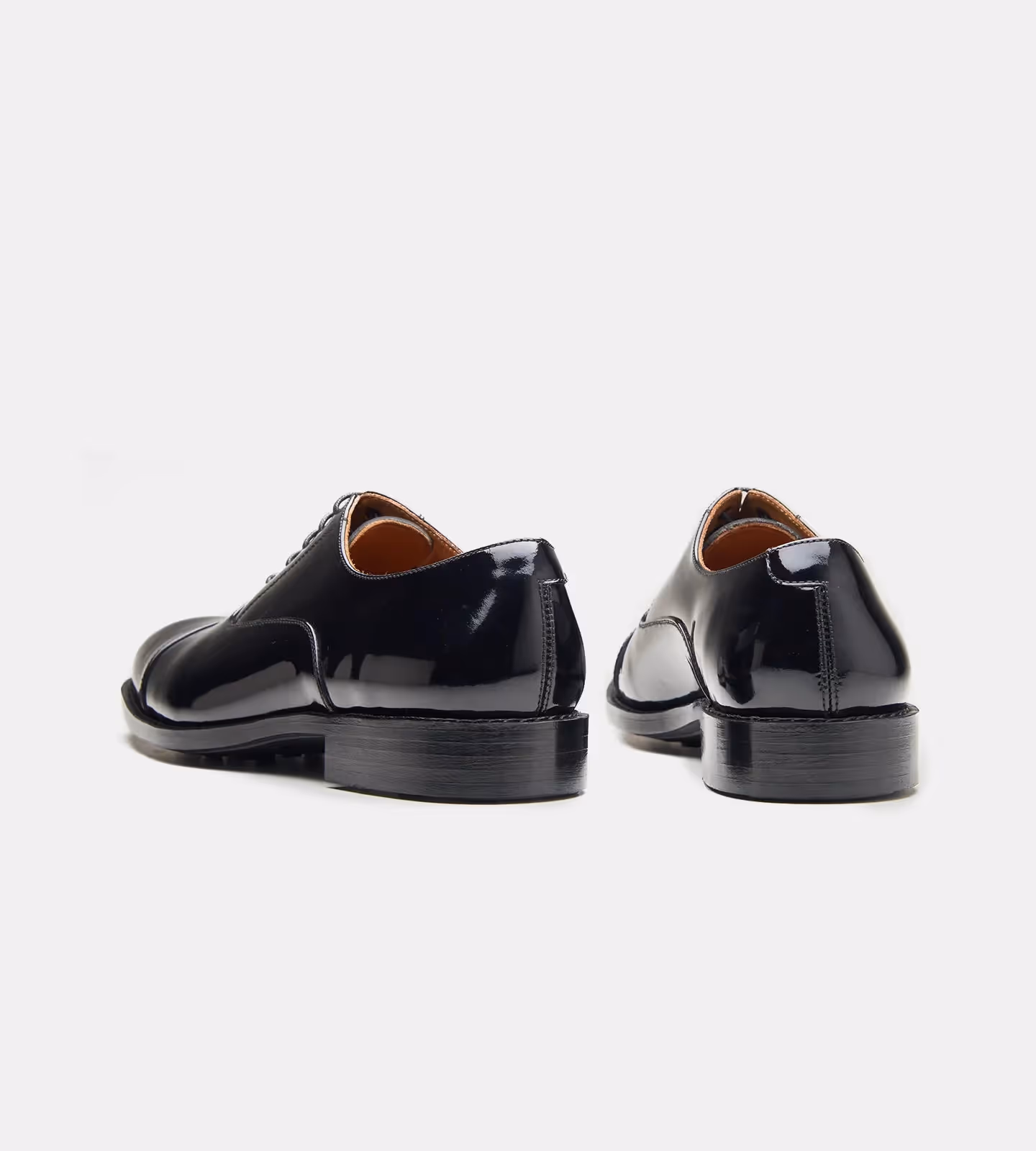 Hand Welted Black Patent Captoe Oxfords image 5