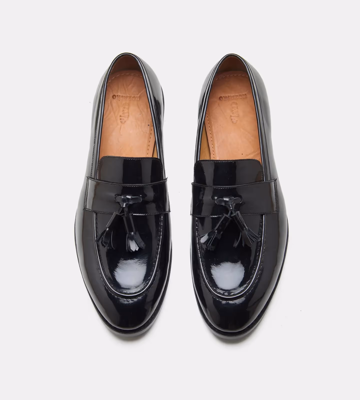 Hand Welted Black Patent Tassel Loafers image 4