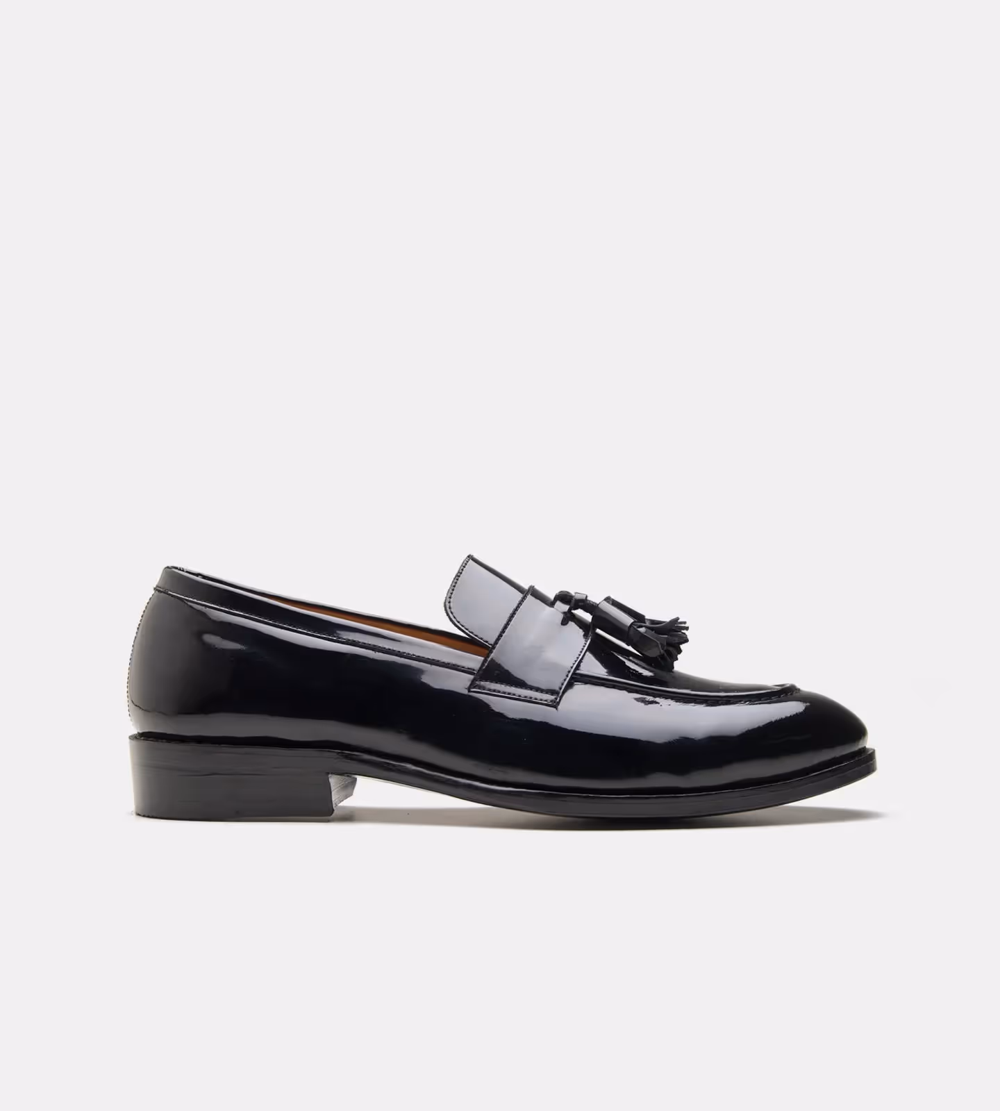 Hand Welted Black Patent Tassel Loafers image 5