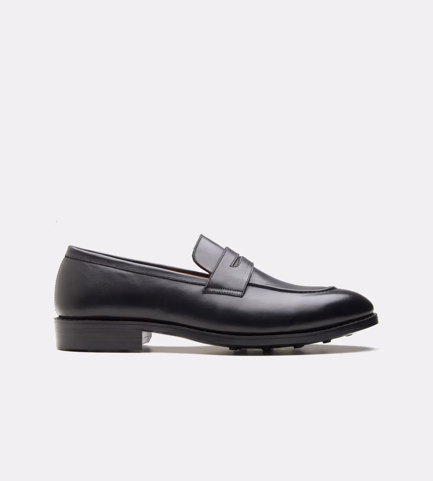 Hand Welted Black Penny Loafer image 2