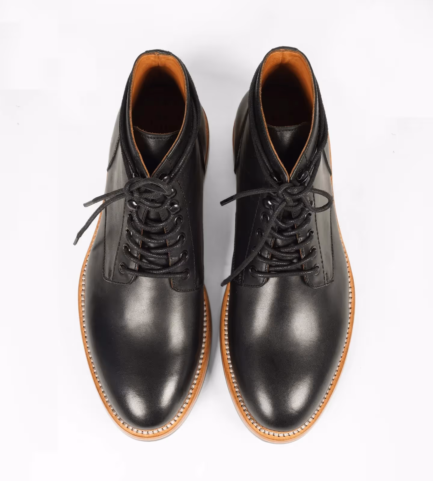 Hand Welted Black Plain Toe Boot image 2