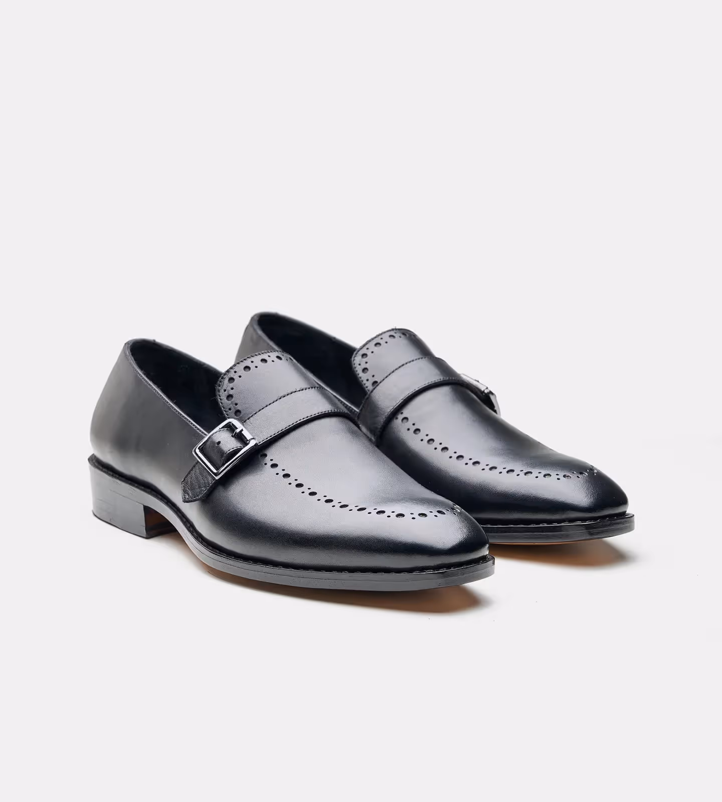 Hand Welted Black Strap Loafer image 2