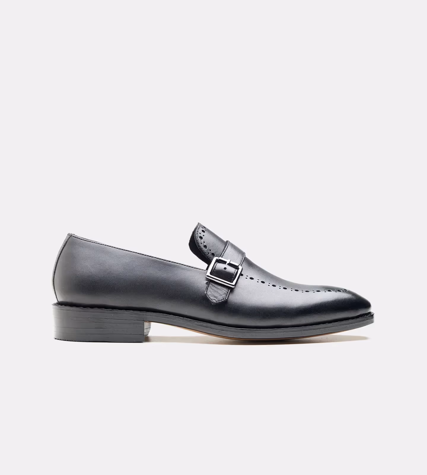 Hand Welted Black Strap Loafer image 4