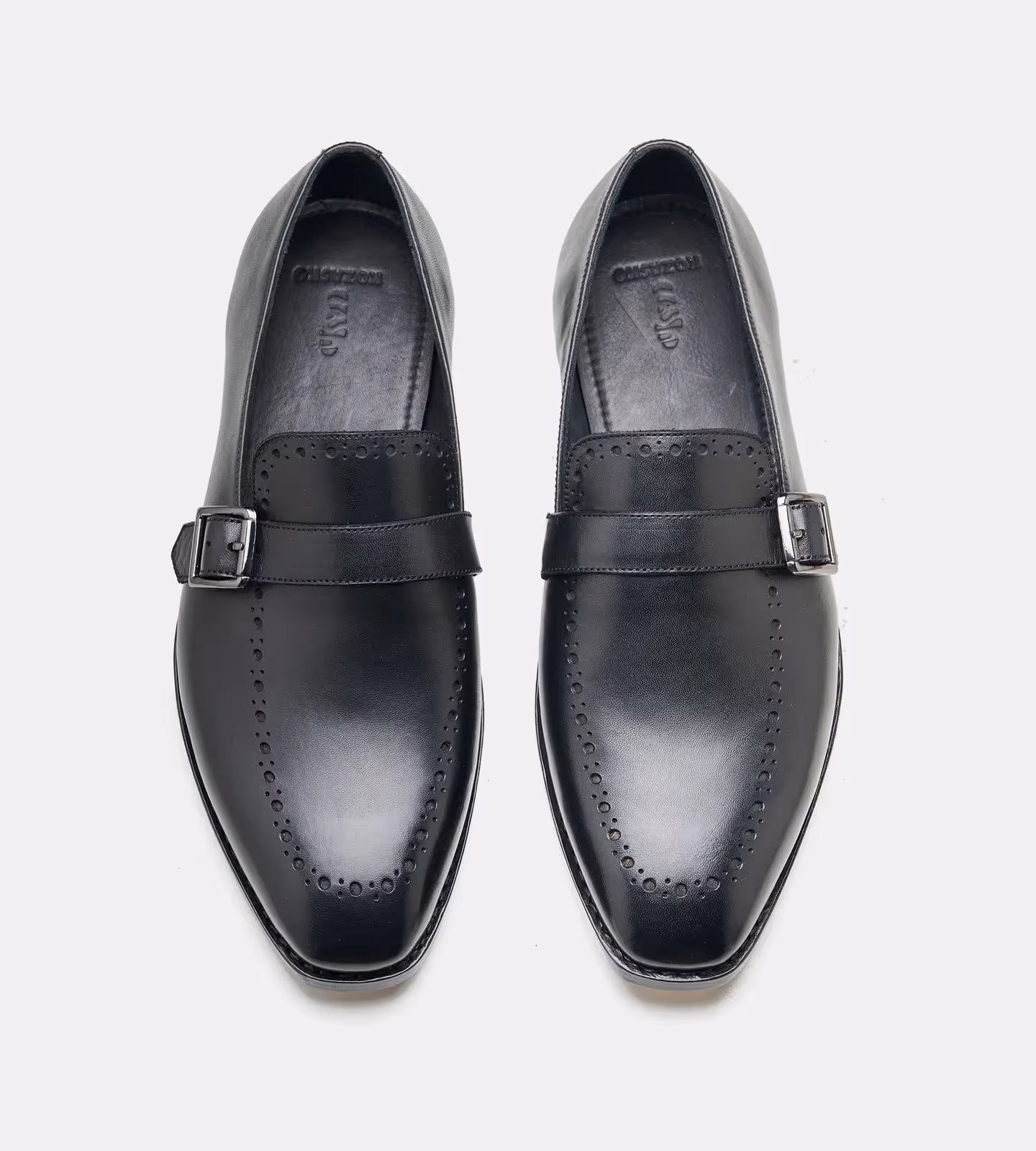 Hand Welted Black Strap Loafer image 5