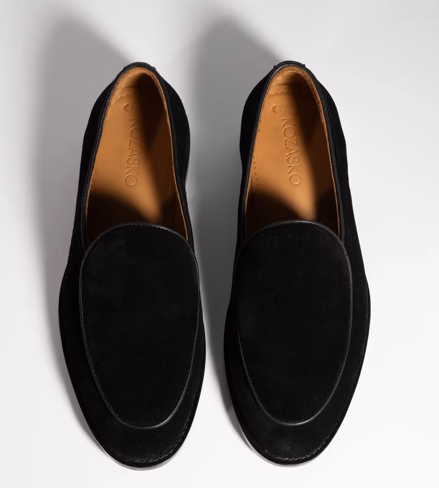 Hand Welted Black Suede Belgian Loafer image 4