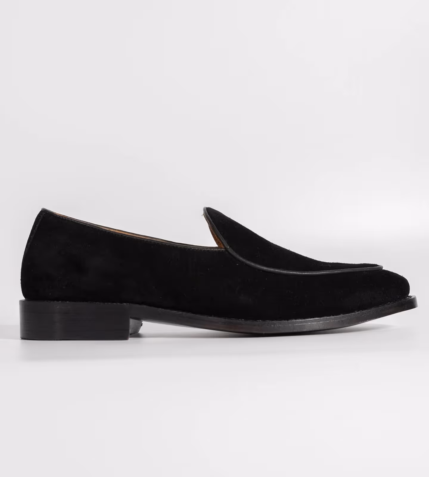 Hand Welted Black Suede Belgian Loafer image 5