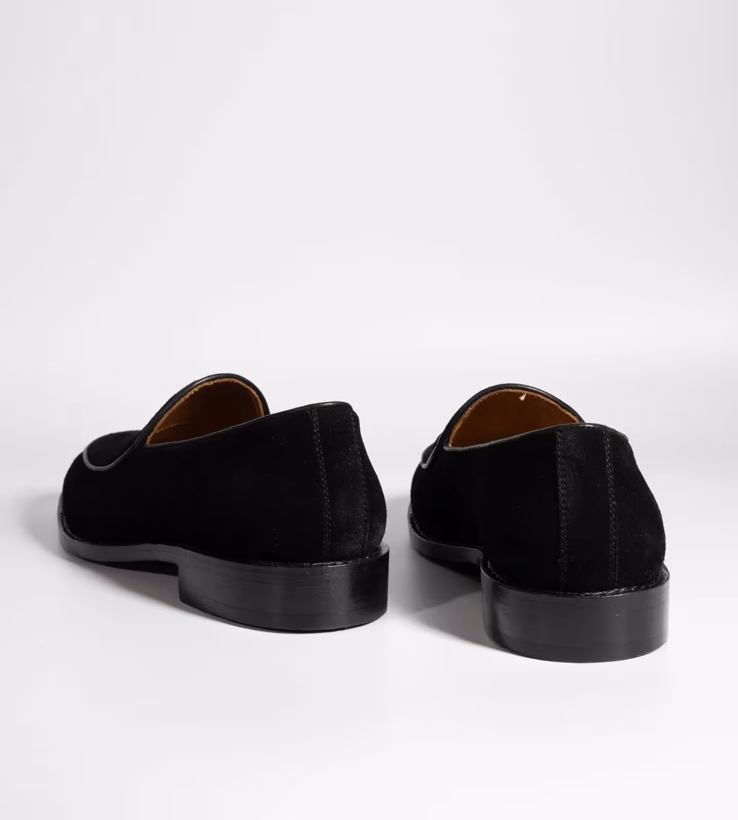 Hand Welted Black Suede Belgian Loafer image 6