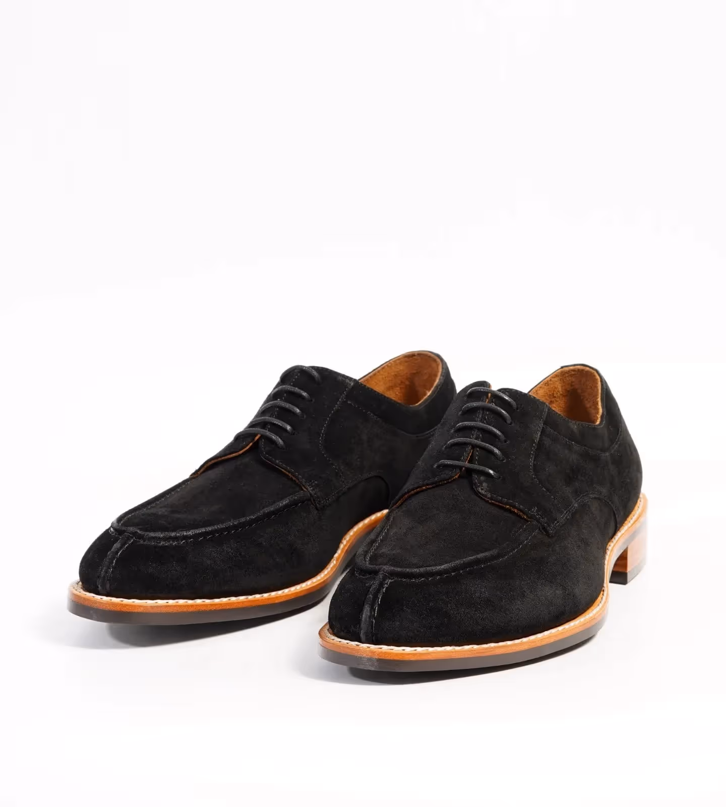 Hand Welted Black Suede Split Toe Derby image 2