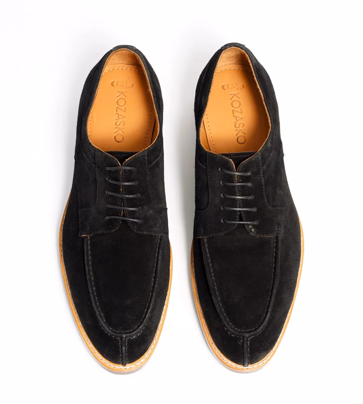 Hand Welted Black Suede Split Toe Derby image 4